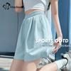 Women's High-Waist Straight Leg Sporty Shorts