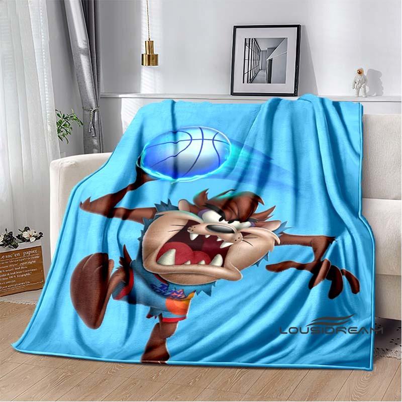 Fun Cartoon Tasmanian Devil Warm and Cozy Flannel Blanket—Ideal for Bedrooms, Sofas, Beds, Seats, Picnics, and Travel