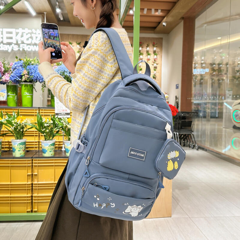 Printed Backpack Large Capacity Student Schoolbag