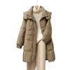 Abrigo de Invierno Mediano y Largo Nuevo Versión Coreana Suelto Acolchado de Algodón Grueso Casual para Mujer