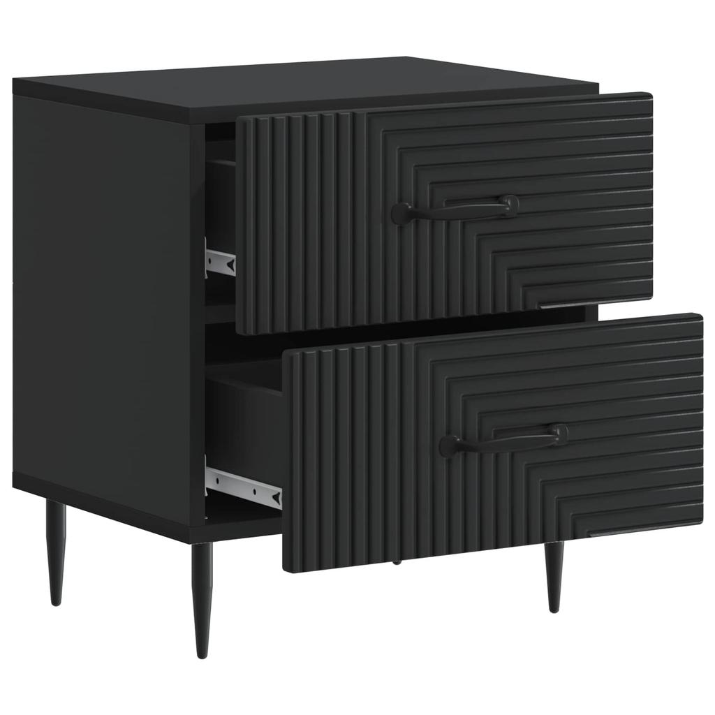 Nightstand Black 43 x 34.5 x 47.5 cm Particleboard