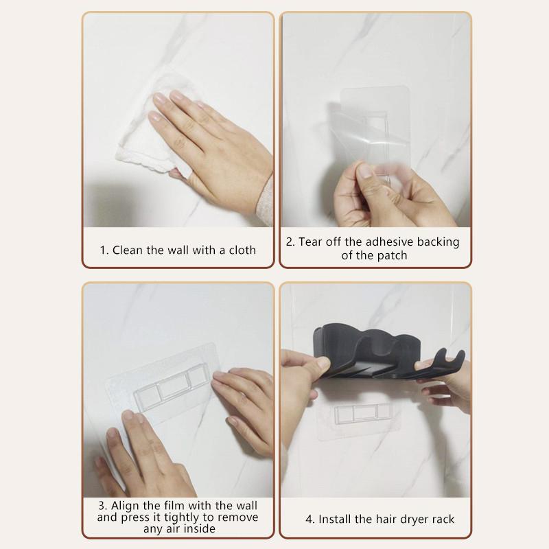 Hair Dryer Holder Wall Dryer Cradle Straightener Stand Hairdryer Organizer Box Toilet Blower Holder Shelf Bathroom Accessories