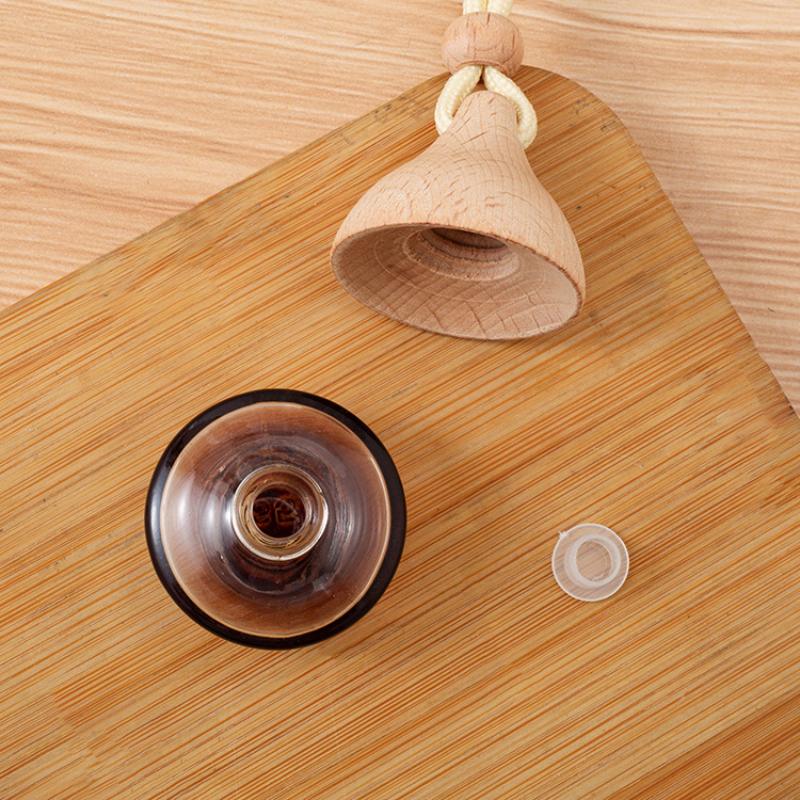 1 Pezzo Bottiglia di Olio Essenziale per Aromaterapia Appesa Rotonda Bottiglia di Profumo per Auto Ornamento Deodorante per Auto Decorazione Auto Interni Per Casa