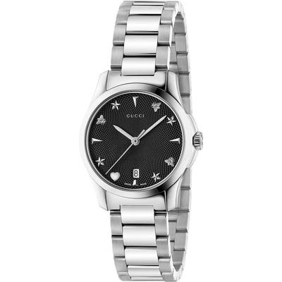 Orologio unisex con quadrante nero G-Timeless YA126573
