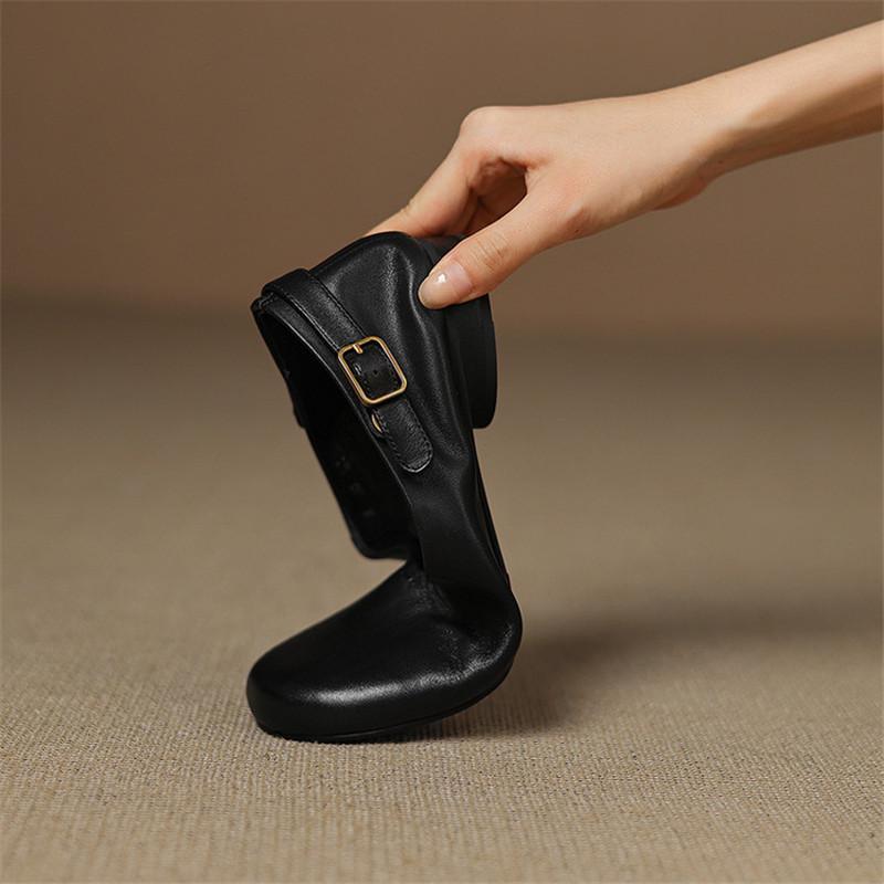 Fashion New Spring/autumn Genuine Leather Women Shoes Round Toe Mary Jane Shoes for Women Fashion Loafers Shoes Low Heels Women Pumps