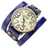Montre ZooooM Style Bracelet Cadran à Aiguilles Bracelet de Montre Faux Mode Militaire Décontracté Élégant Analogique (bleu vintage) ZM-BURETOKE-BL