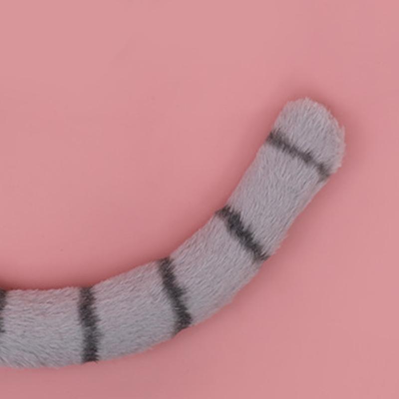 Animal Raccoon Ears Headdress Tail Set Plush Handmade Costume Set Anime for Halloween Christmas Cosplay Accessories