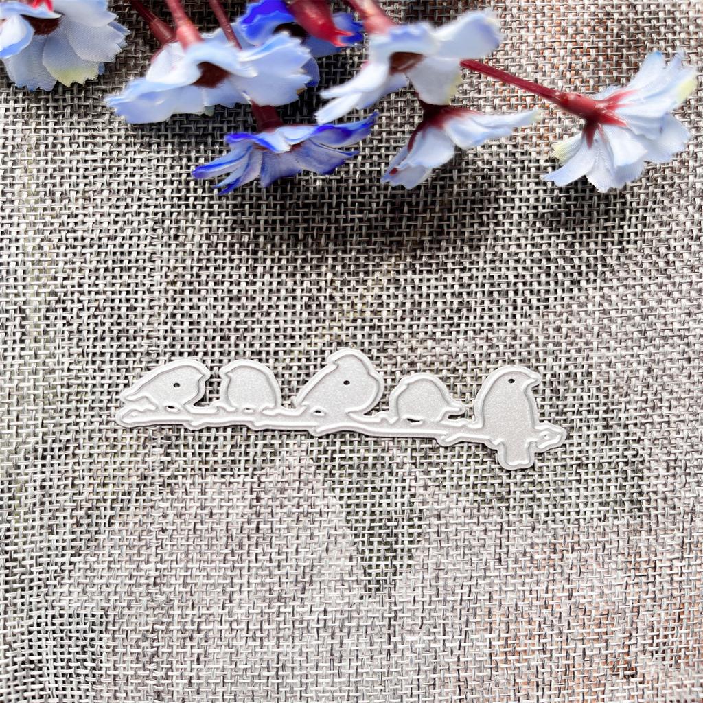 Metal Die Cuts Branch Bird Embossing Stencil Cutting Dies for Card Making Scrapbooking Paper Craft DIY Template Handmade