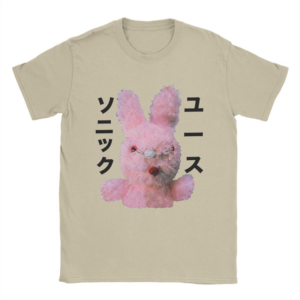 Dirty Bunny Japanisches Sonic Youth Herren T-Shirt Lässige T-Shirts Kurzarm Rundhals T-Shirt Baumwolle Geschenkidee Oberteile