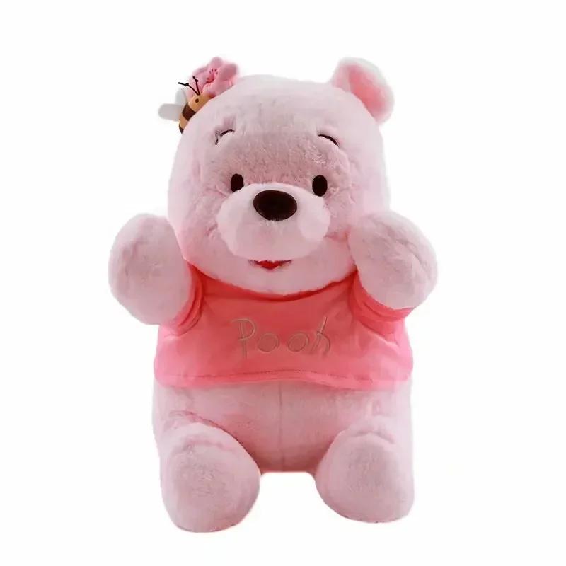 Anime Winnie Pooh Bear Soft Plush Sakura Stuffed Doll Throw Pillow Room Decoration Toy Hobbies Children Birthday Gift