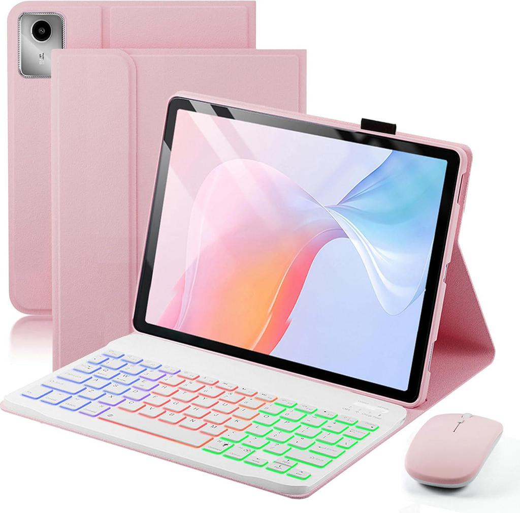 Lenovo M11 Tablet Protective Case with Colorful Backlit Bluetooth Keyboard (2025)