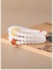 Xinjiang Hetian Mutton Fat White Jade Three-Circle Bead Bracelet Necklace