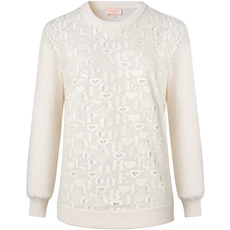 PORTS Women s Knitted Long-Sleeve Round-Neck Pullover Sweater M