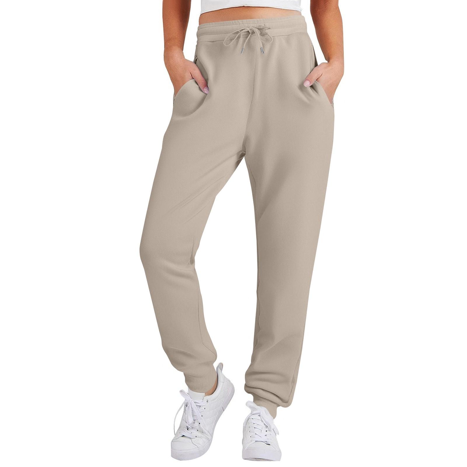 

Женские брюки с высокой посадкой, свободные, спортивные, джоггеры, модные, повседневные, с карманами L верблюд