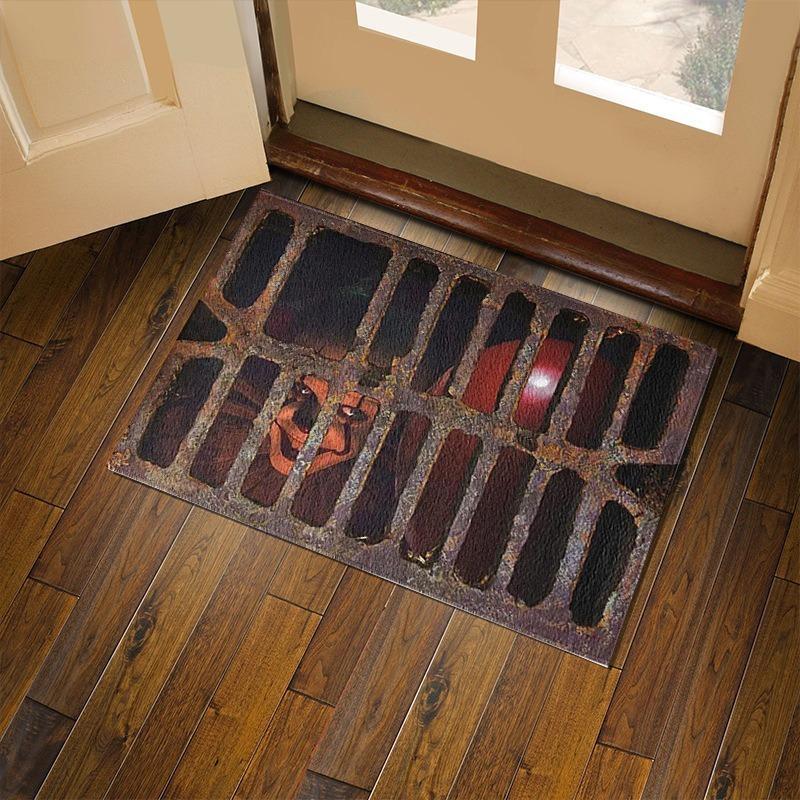 American Clown Crystal Velvet Floor Mat Bathroom Absorbent Non-slip Foot Mat Shower Room Drying Mat Porch Dirt-resistant Door Mat