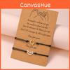 Creative Gold Silver Sun Moon Alloy Adjustable Couple Bracelet For Travel Gift