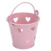 12 st Mini Metallhink Ihålig Hjärtformad Hink med Handtag för Godis Utomhus Blomma Kosmetika