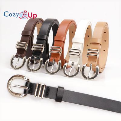 Women Leather Belt for Jeans Fashion Ladies Belts for Pants Dresses With Gold Buckle