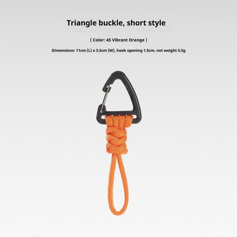 Multifunktionaler Dreieck-Karabiner 7-Strängiges Anti-Lost Schlüsselband Handgelenk-Haken 1,5 cm max. Öffnung für Outdoor-Camping Taschenlampe Schlüssel