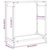 VidaXL Portant de bois chauffage noir 60x28x65 cm, support à bûches de cheminée, support à bûches, support à bûches, 864199