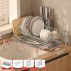 304 Stainless Steel Dish Drying Rack with Cutlery and Knife Holder
