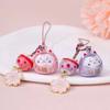 Fantastic Lucky Cat Pendant Cherry Blossom Phone Strap Creative Maneki Neko Key Chain  Girls