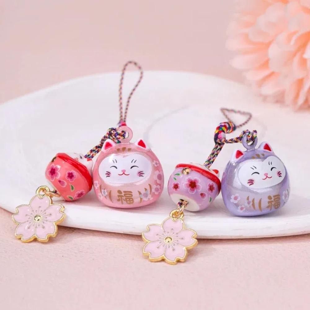 Fantastic Lucky Cat Pendant Cute Phone Strap Creative Maneki Neko Key Chain  Women