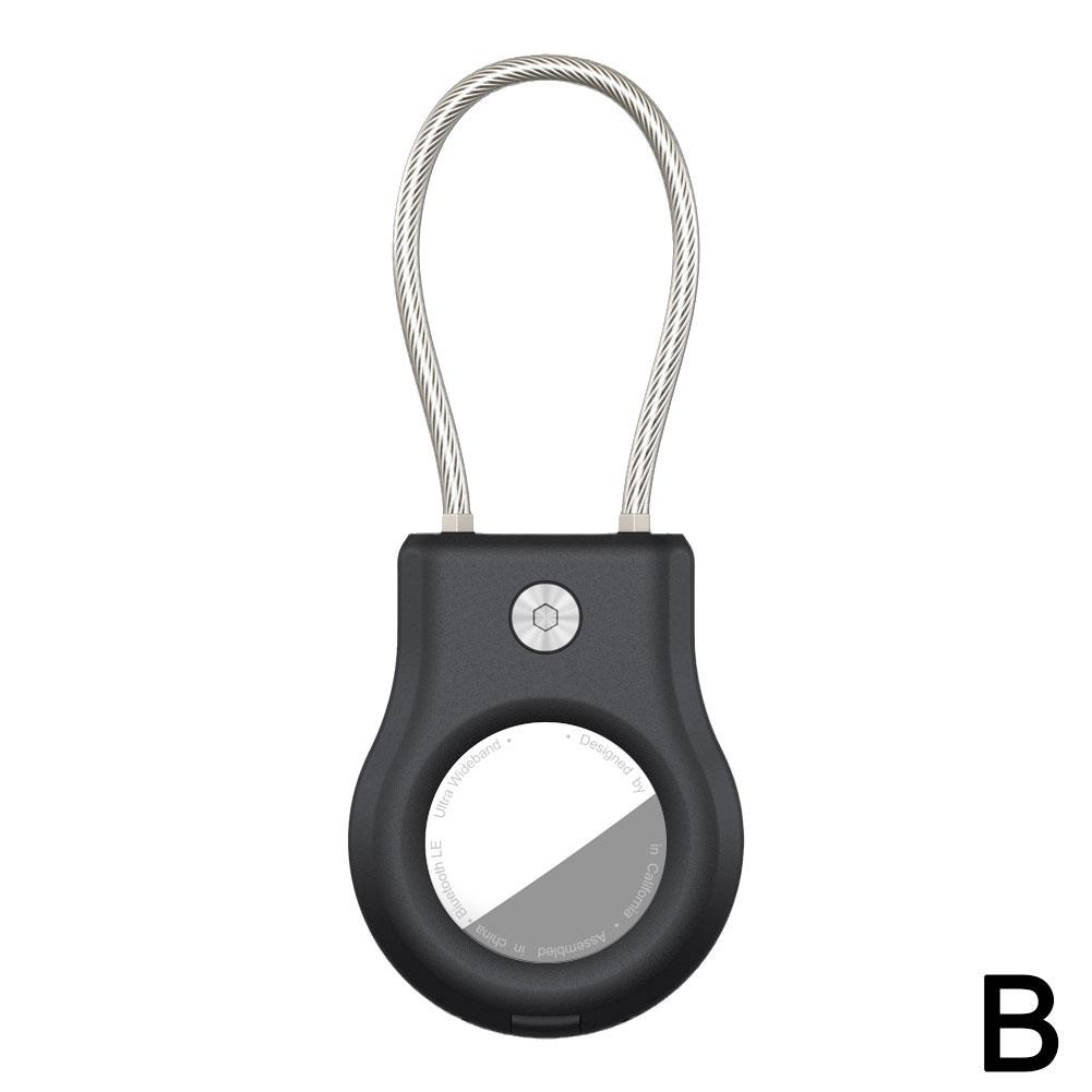 

Совместимость с Apple AirTag Secure Holder с проводным кабелем Air Tag Lock Case Keychain Key Ring Key Chain Bagbage Tag