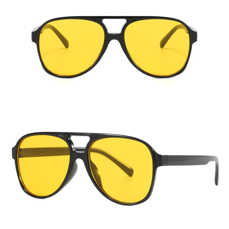 Trend Übergroße Sonnenbrillen Klassisch Damen Herren Übergroßer Rahmen Doppelsteg Sonnenbrille Damen Große Rahmenbrille