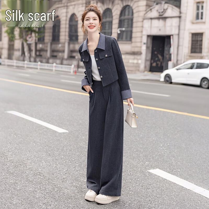 Женский повседневный двухпредметный комплект в стиле пэчворк XL