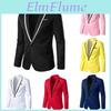 Long Mens Casual Business Wedding Sleeve Buttons Slim Fit Suit Coat Jacket