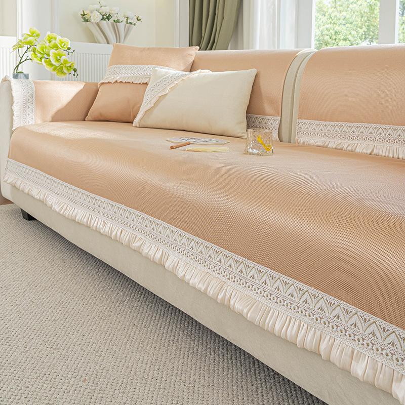 Summer Cool Sofa Cushion Summer  New Cold Combination Sofa Universal Straight Row Seat Cushion Cover Towel