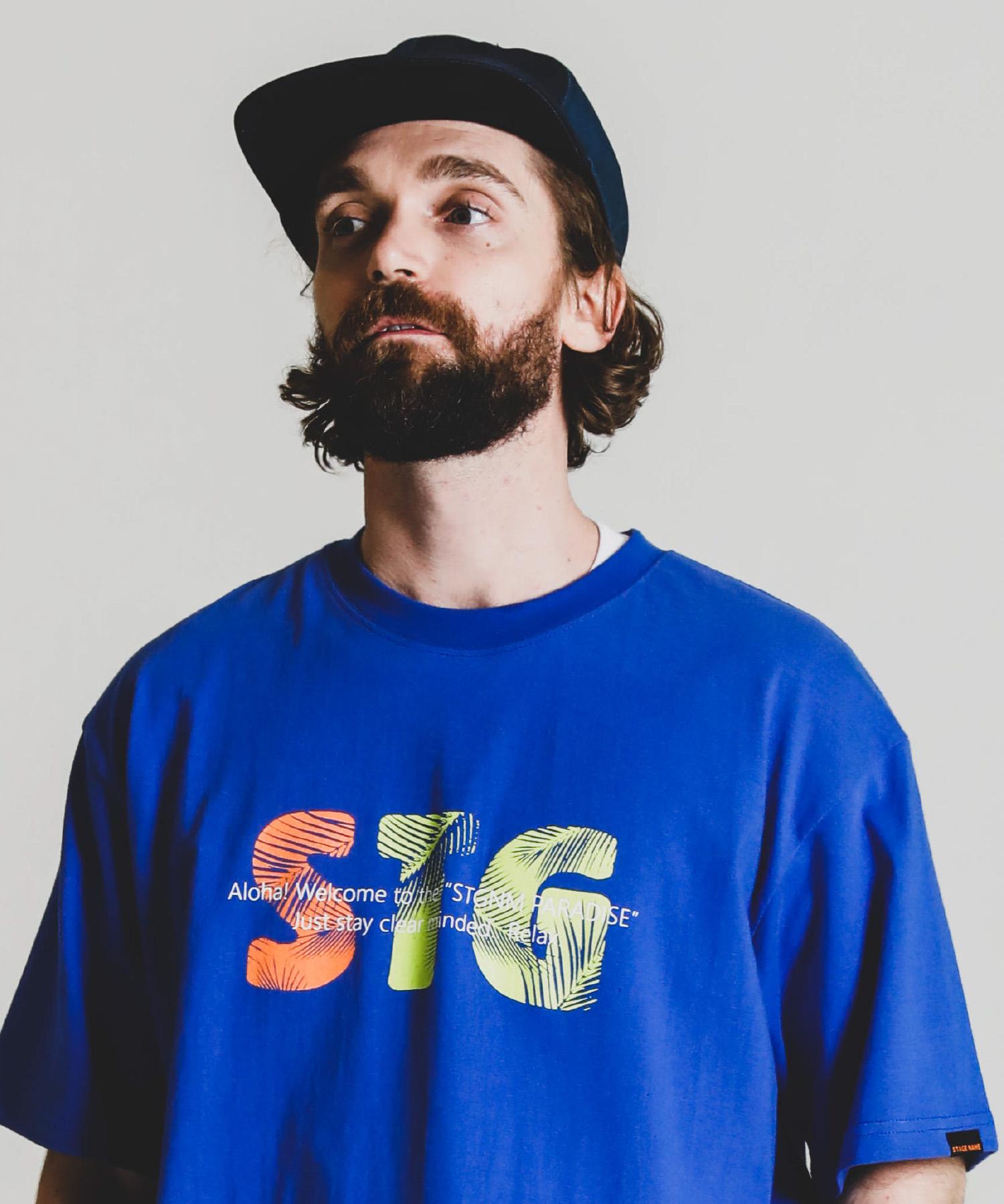 Stage Name Leaf Oversized Short Sleeve_Violet Blue Violet Blue / Size 1