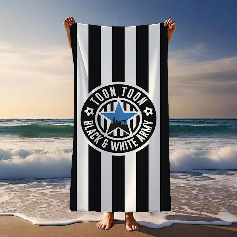 N-Newcastle United Striped Beach Towel Quick Dry Absorbent Gym Sports Towel Versatile Bathroom Bath Towel And Beach Accessories