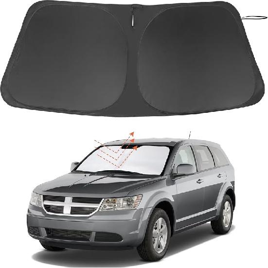 TINGLU Sun Shade For Tesla Model X Tesla X 2016-2024 2025 Accessories Windshield Sun Shade Window Shade UV Rays Protection Sun Visor Cover With