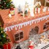 2026 Christmas Spiced Cake House Tablecloth Merry Christmas Decorations or Home 2026 Xmas Table Cover Happy New Year Gifts