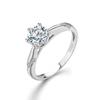S925 Sterling Silver One Carat Psychic Ring Platinum Two Carat Diamond Ring Couple Ring