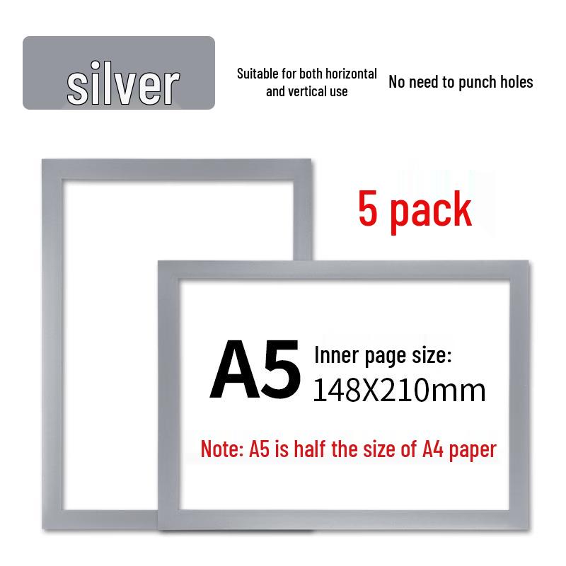A5 Magnetic Loose-Leaf Folder Sleeves