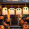 Halloween Ghosts Ornament Glowing Ghosts Pendant Decor With Witch Hat for Tree Horror Holiday Decorations Halloween Ornament for