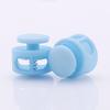 Double Hole Spring Cord Locks for Shoelaces and Bags 14 mm 17 Round Plastic Toggles 16 Colours