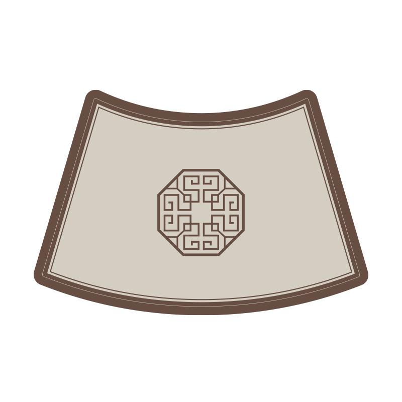 New Chinese Leather Placemat Waterproof Oil-Proof Insulation Dinning Table Placemat Hotel Round Table Dining Mat Fan-Shaped Dustproof Mat