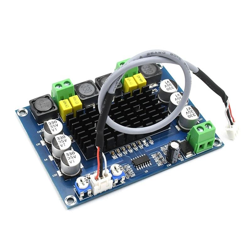 XH-M543 TPA3116D2 Dual Channel Amplifier Board 120W×2 DC 12-28V 24V with TL074C Op-amp Pre-amplifier High Power Stereo Audio Module