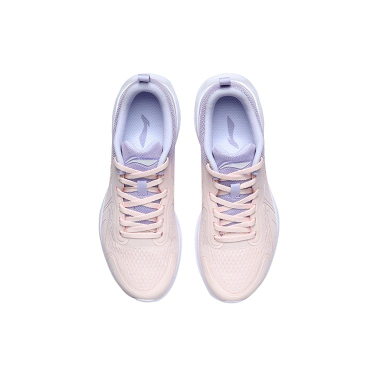 Li Ning Shock Absorbing Durable Low Top Running Shoes Women Sneakers Purple Pink ARHR120-1