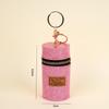 Trendy Glitter Cylindrical Coin Purse Mini Lipstick Pouch With Scarf Keychain Portable Earphone Storage Bag For Women Gifts