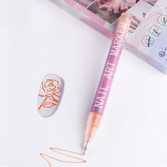 45659 Sets 12 Colors Nail Art Pens DIY Gel Nail