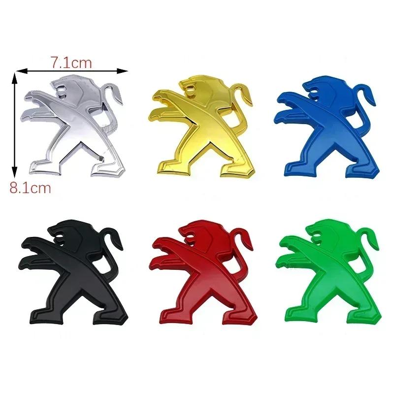 SQOB1 Metal 3D Car Rear Trunk Emblem Auto Tail Badge Sticker for Peugeot 406 405 205 3008 206 5008 308 208 408 508 407 107 307