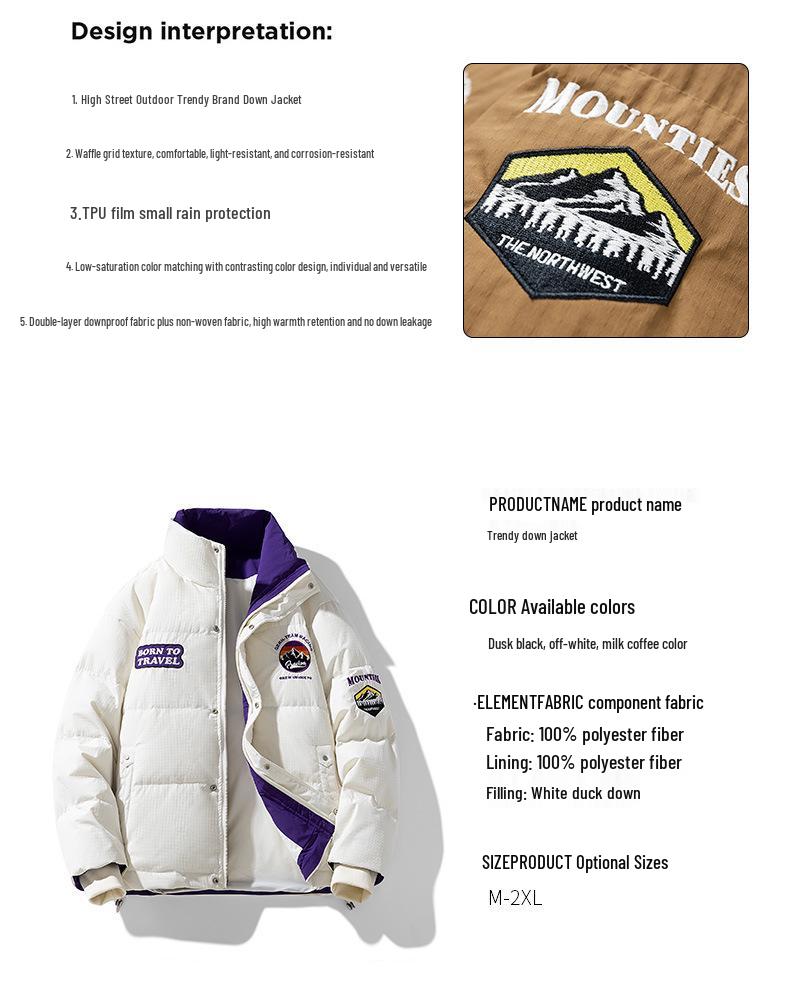 2025 Winter MLB & NY Collab High-Quality Men's American Streetwear Down Jacket