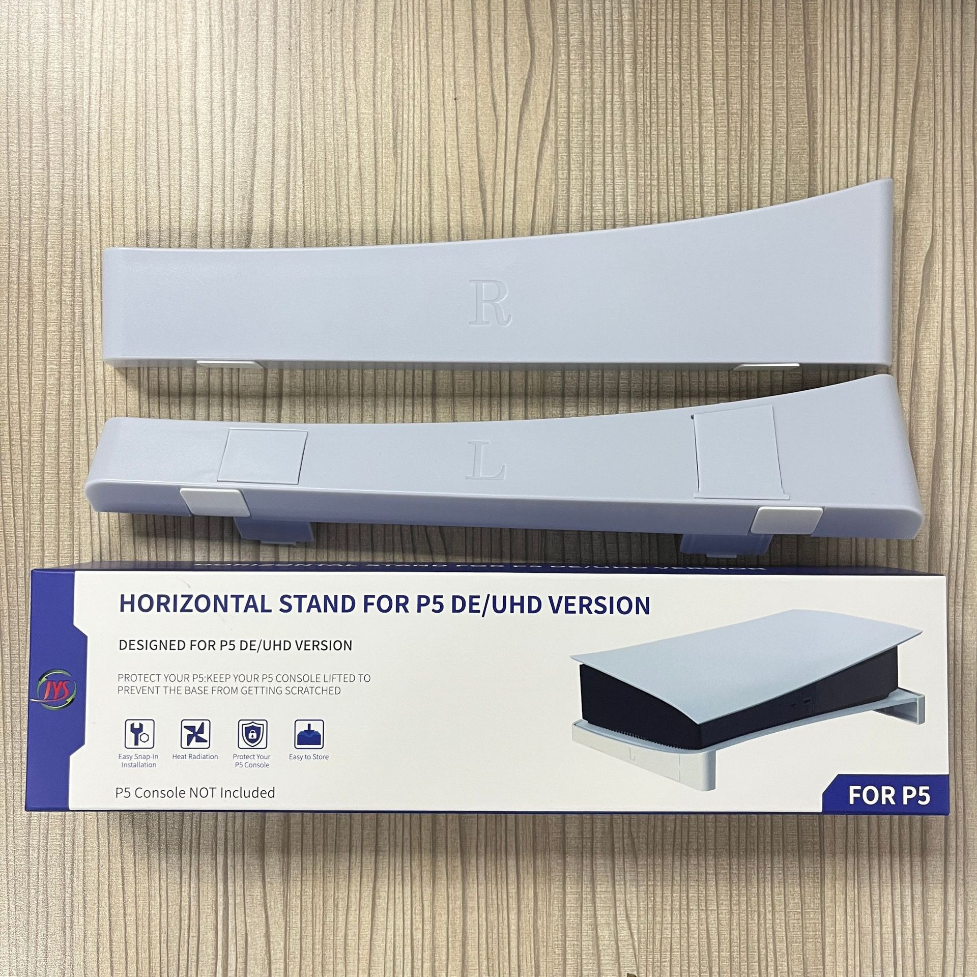 

Горизонтальная подставка PS5, аксессуары для консоли PS5, настольная подставка PS5, совместимая с PlayStation 5 Disc Digital Edition 13*5*5cm белый