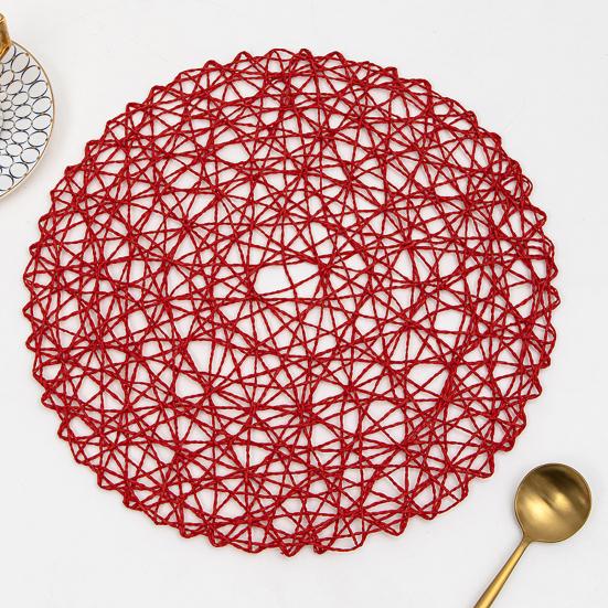 Tappetino Resistente al Calore Antiscivolo per Tavola da Pranzo Set Lavabile Decorativo Intrecciato Sottobicchieri Tappetini Protettivi per Ciotole per Cucina di Casa Esterno