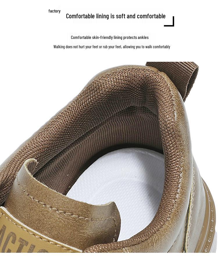 2025 Men's Trendy Thick-Soled High-Top Casual Leather Martin Boots and Workwear Sneakers